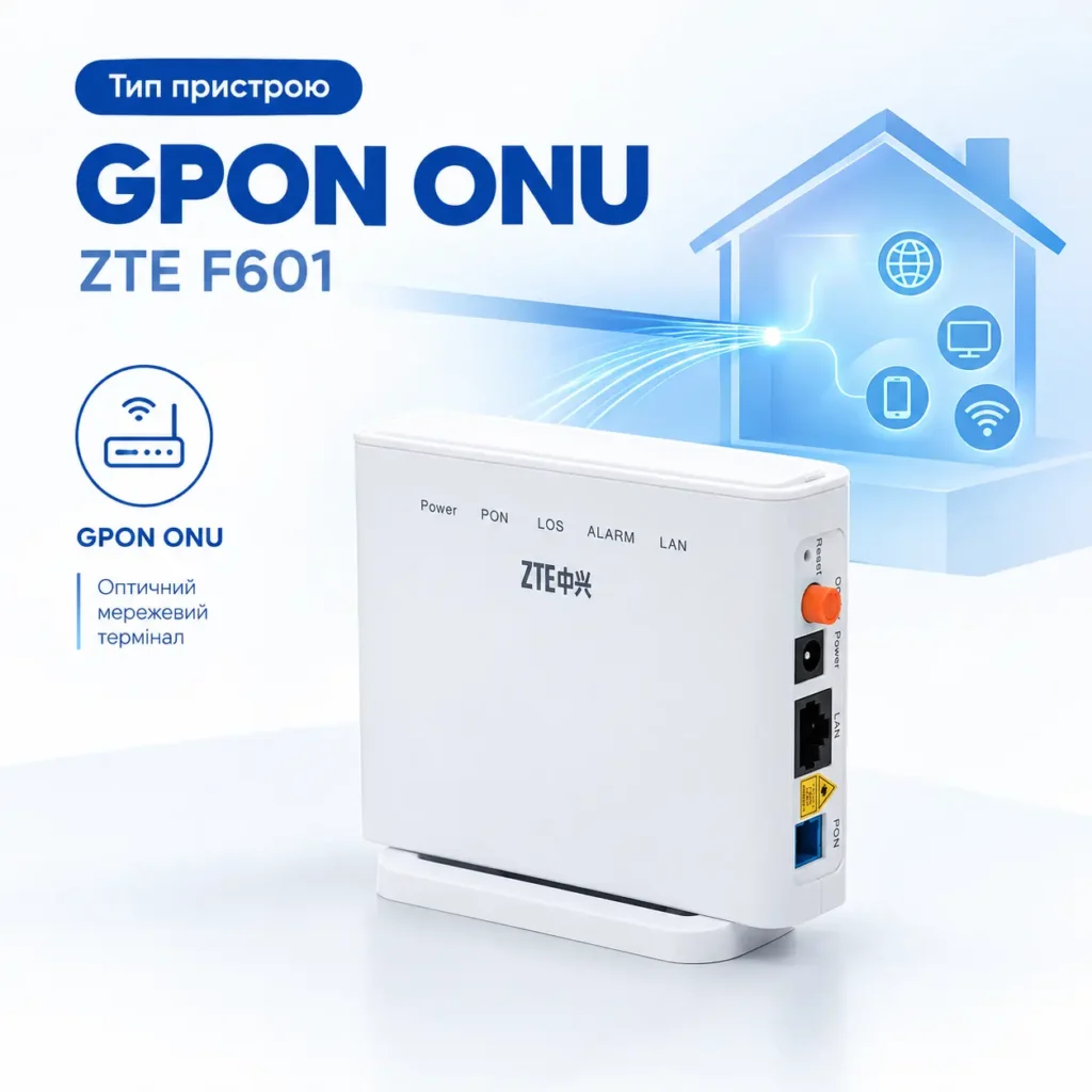 Оптичний термінал ONU ZTE F601 (GPON)