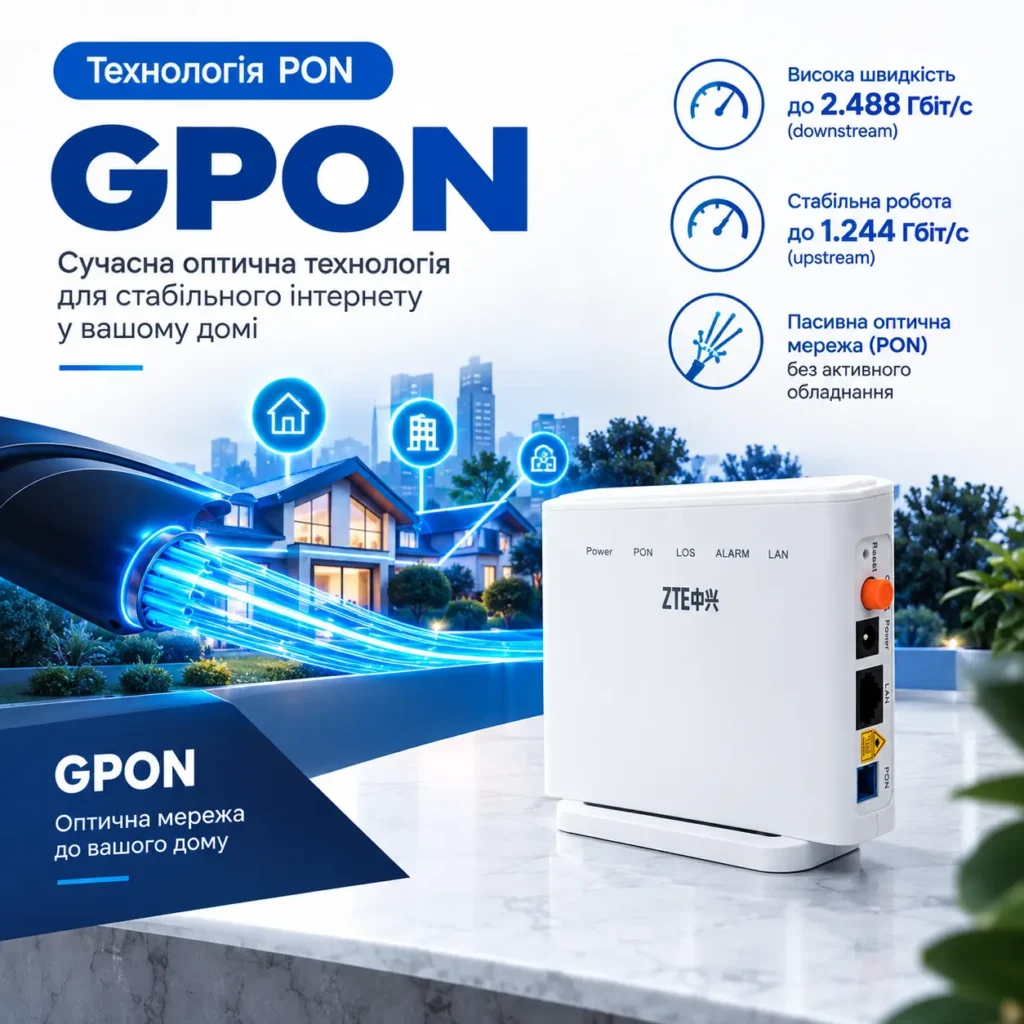 Оптичний термінал ONU ZTE F601 (GPON)