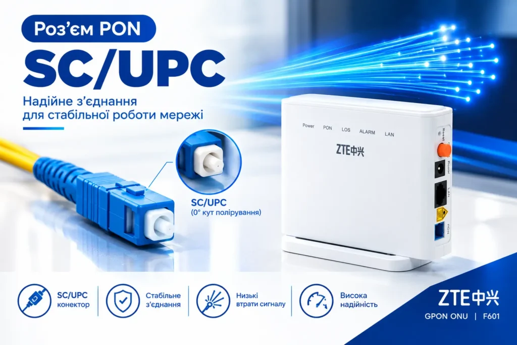 Оптичний термінал ONU ZTE F601 (GPON)