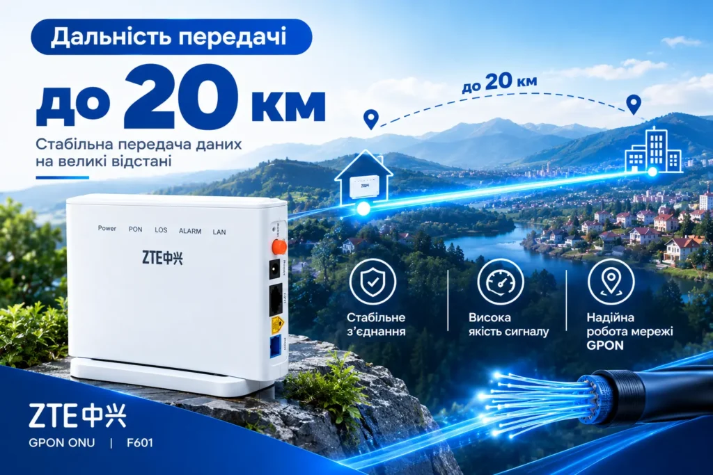Оптичний термінал ONU ZTE F601 (GPON)