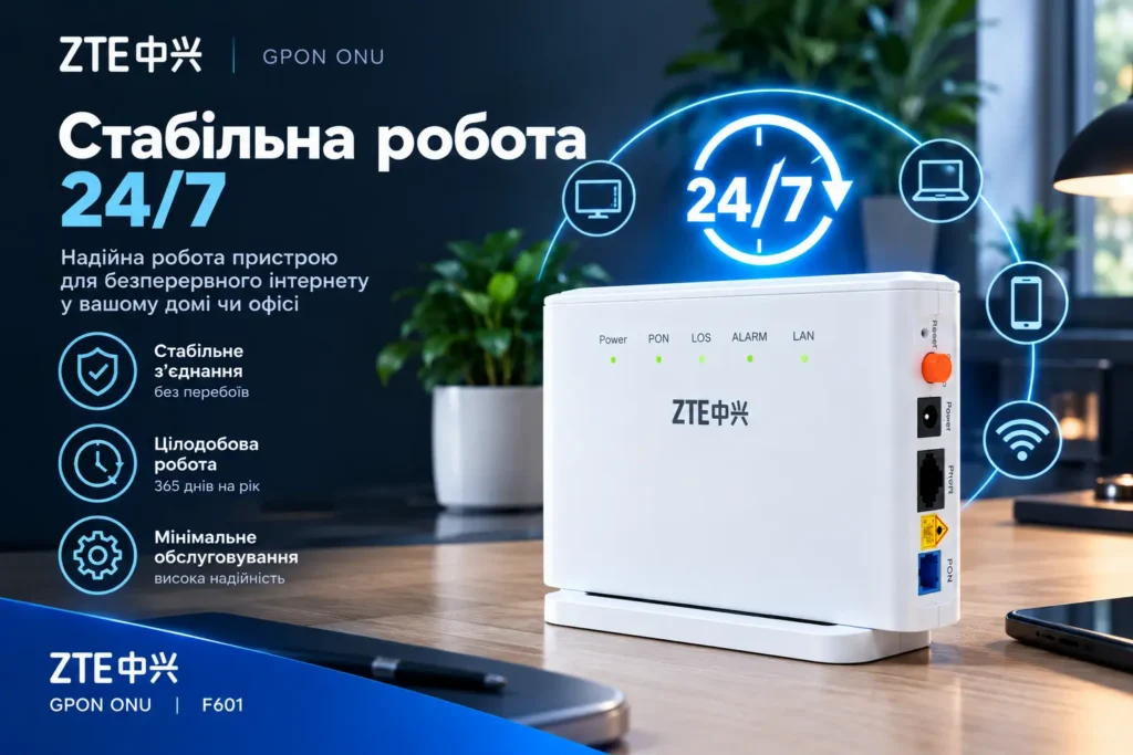 Оптичний термінал ONU ZTE F601 (GPON)